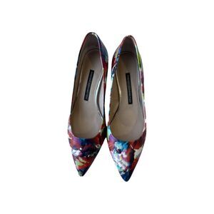 French Connection Korina Mid Floral Heels Size 8